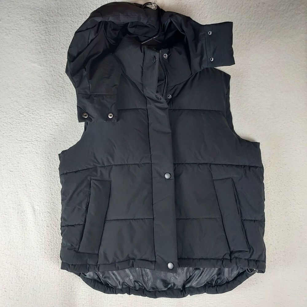 French Connection Puffer Vest Small Hooded Outerwear, Insulated Quilted